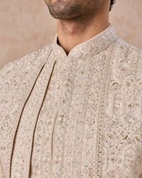 Manyavar Men Elegant Beige Sherwani