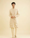 Manyavar Men Beige Sheen Sherwani