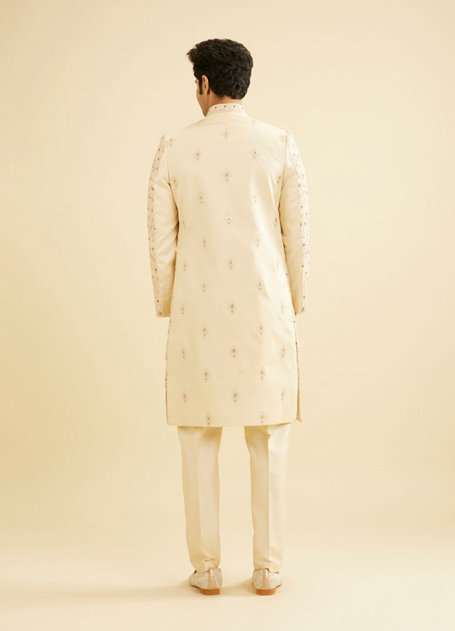 Manyavar Men Beige Sheen Sherwani