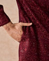 Manyavar Men Maroon Sherwani Ensemble