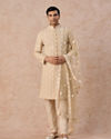 Manyavar Men Beige Elegance Sherwani