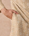 Manyavar Men Beige Elegance Sherwani