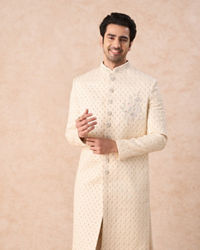 Manyavar Men Elegant Beige Sherwani