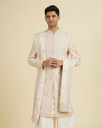 Manyavar Men Enchanting Peach Sherwani