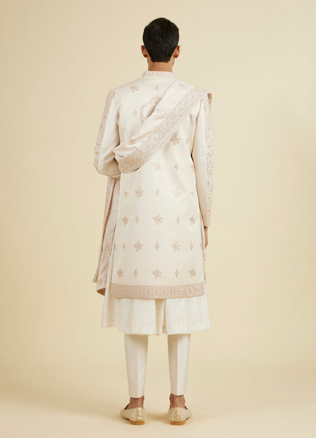 Manyavar Men Enchanting Peach Sherwani