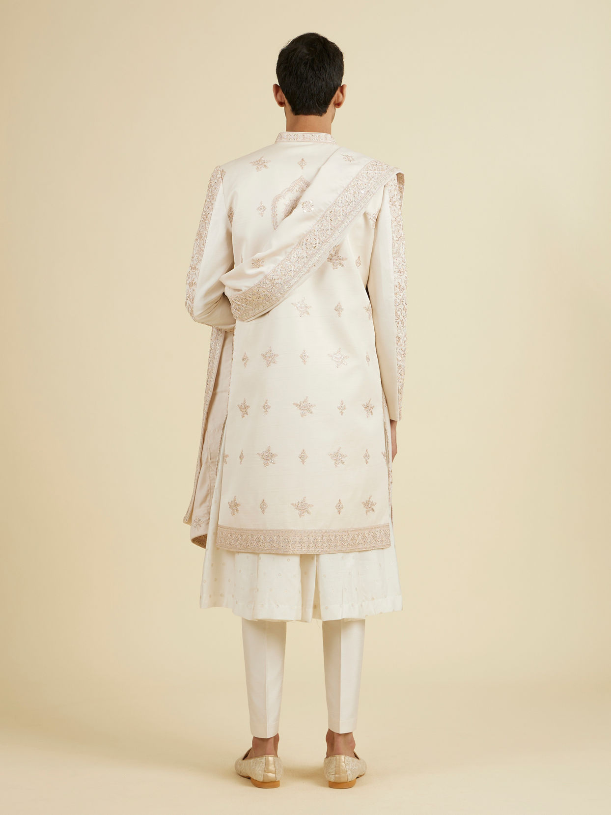 Manyavar Men Enchanting Peach Sherwani