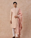 Manyavar Men Peach Splendour Sherwani