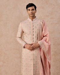 Manyavar Men Peach Splendour Sherwani