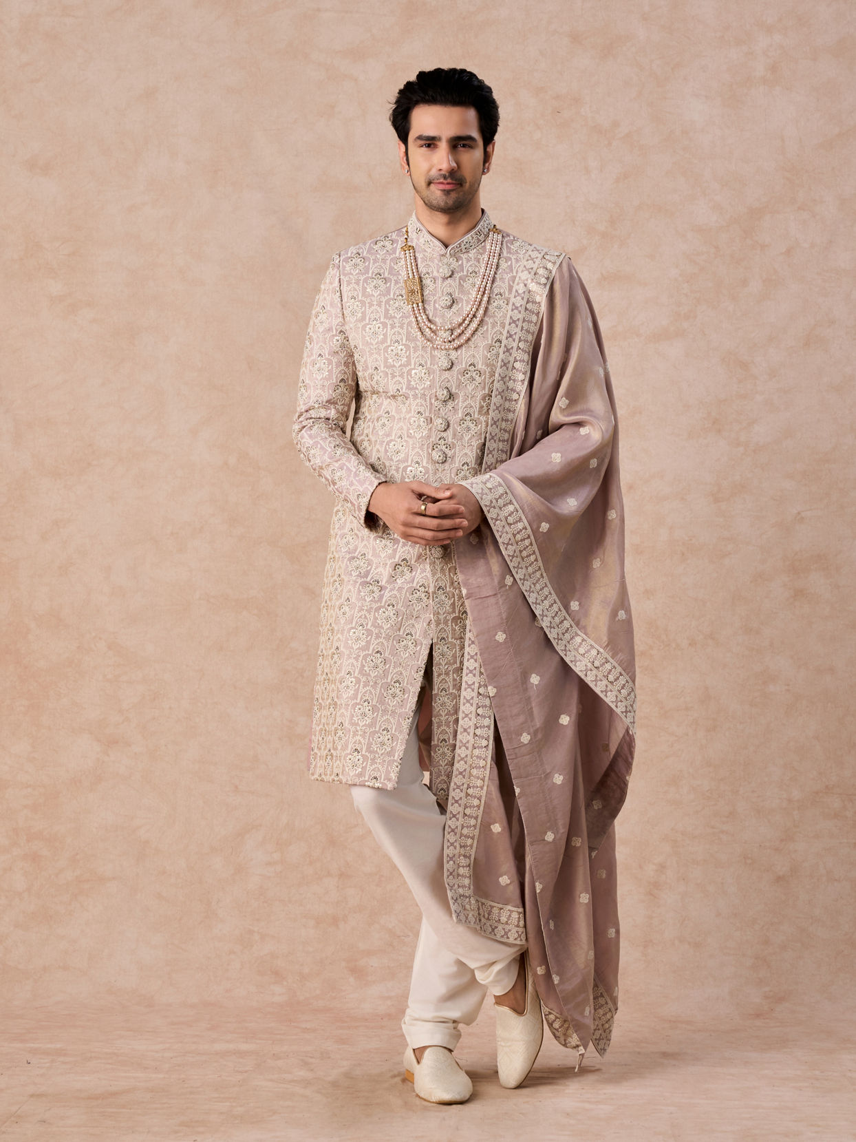 Manyavar Men Dusty Pink Radiance Sherwani