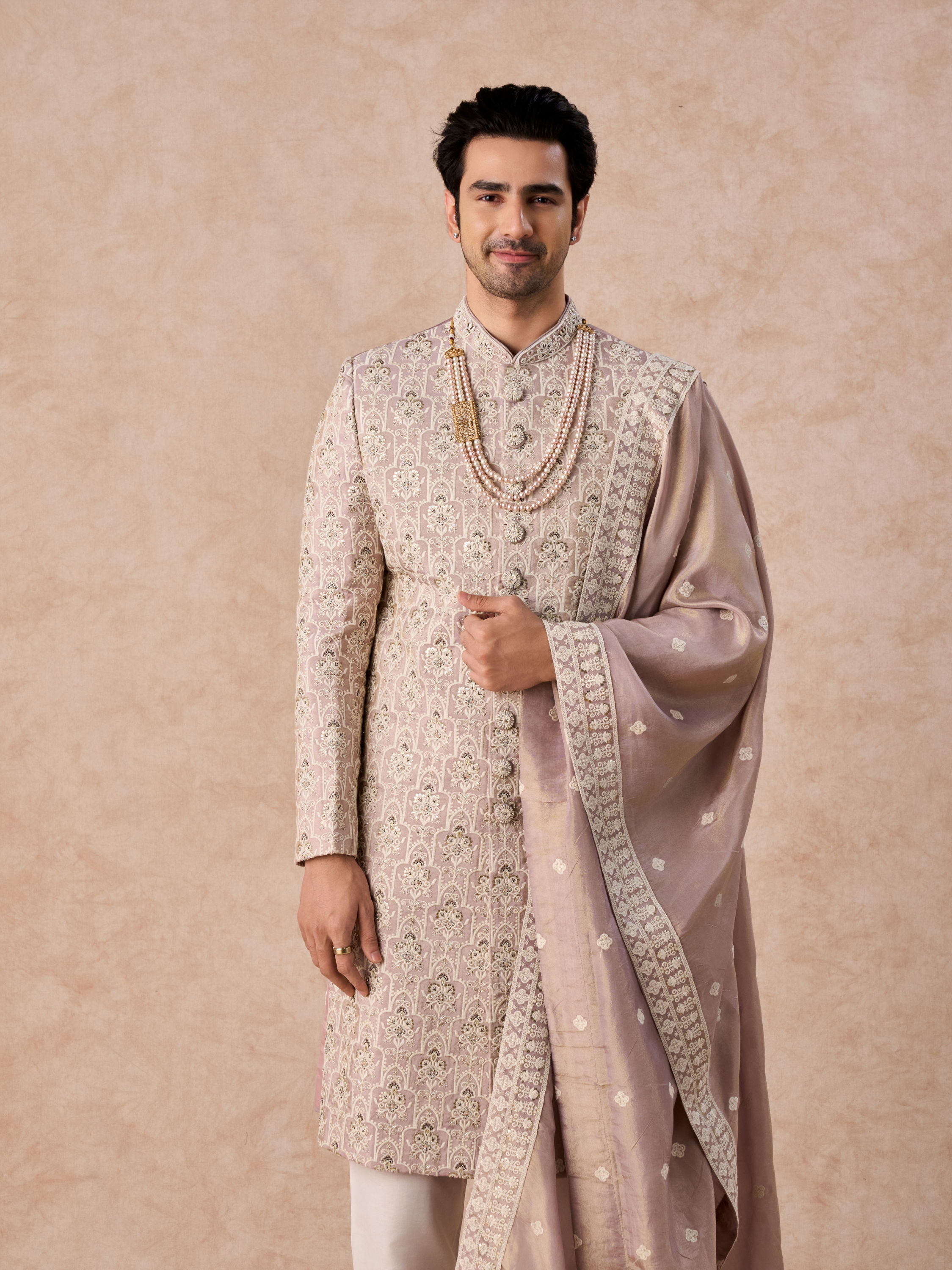 Manyavar Men Dusty Pink Radiance Sherwani
