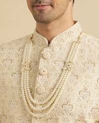 Manyavar Men Beige Festive Sherwani