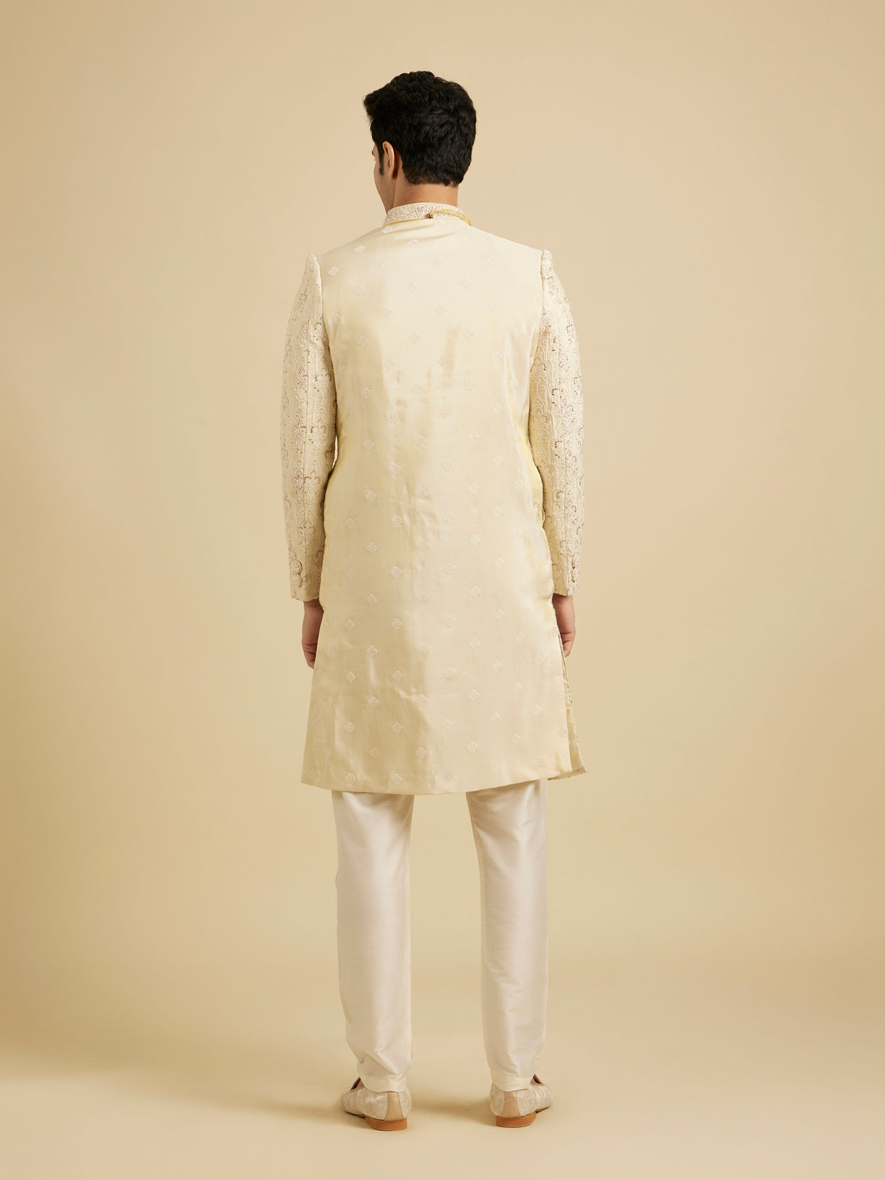 Manyavar Men Beige Festive Sherwani
