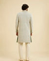 Manyavar Men Graceful Light Grey Sherwani image number 5