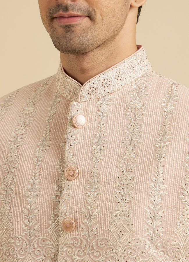 Manyavar Men Celebratory Pink Charm Sherwani image number 1