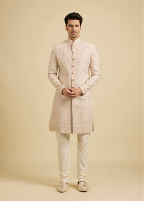 Manyavar Men Celebratory Pink Charm Sherwani image number 2