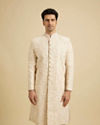 Peach Cream Elegance Sherwani