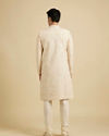 Manyavar Men Peach Cream Elegance Sherwani image number 4