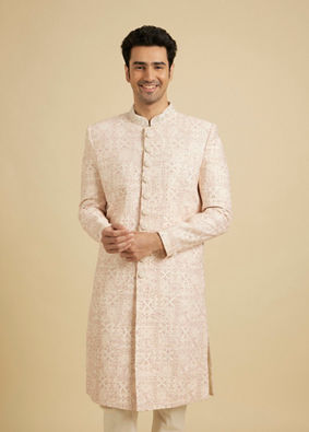 Manyavar Men Elegant Pink Euphoria Sherwani image number 0