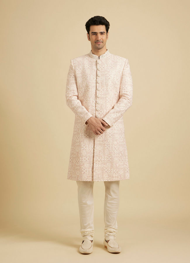 Manyavar Men Elegant Pink Euphoria Sherwani image number 2