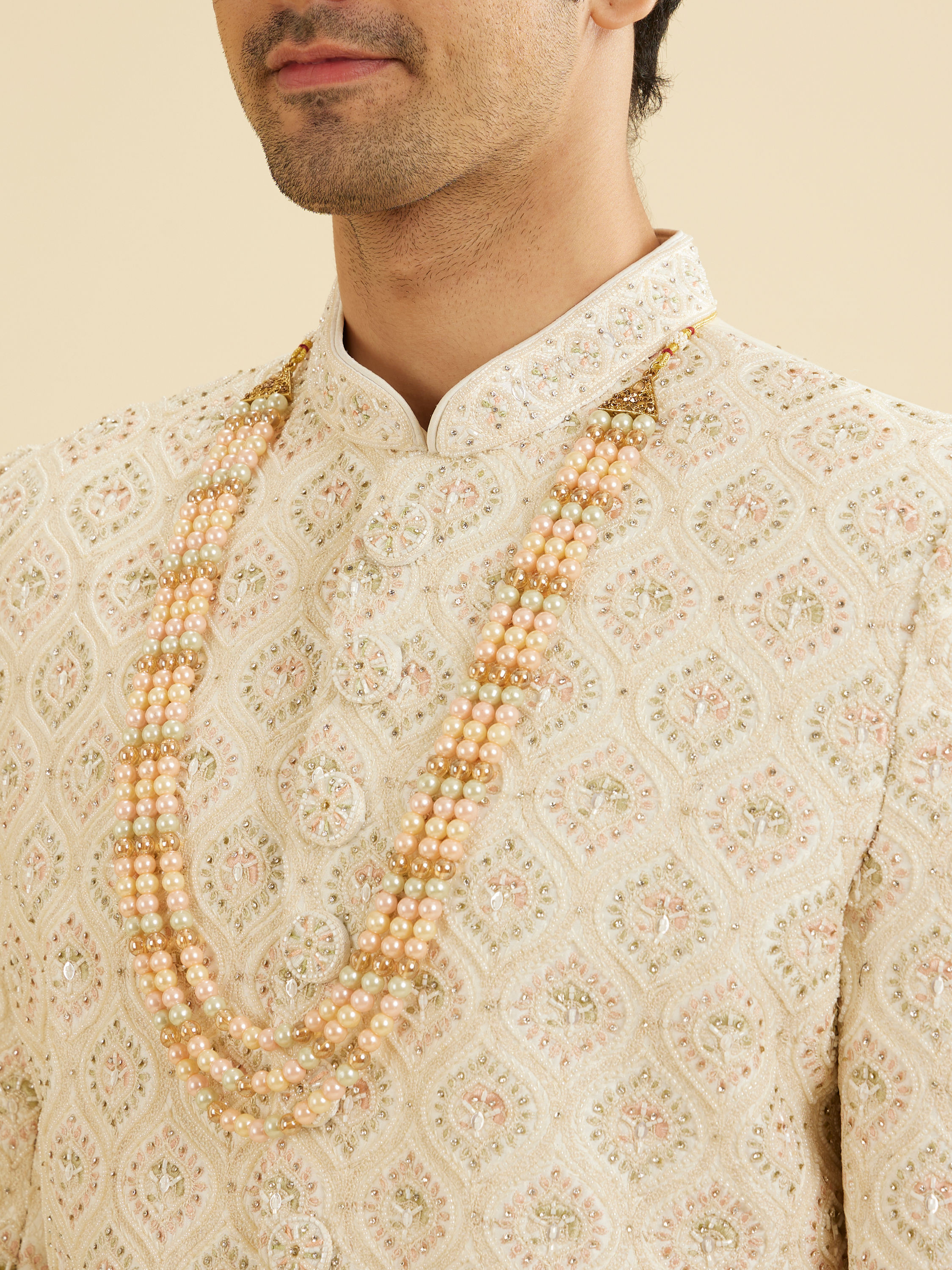 Manyavar Men Cream Radiance Sherwani