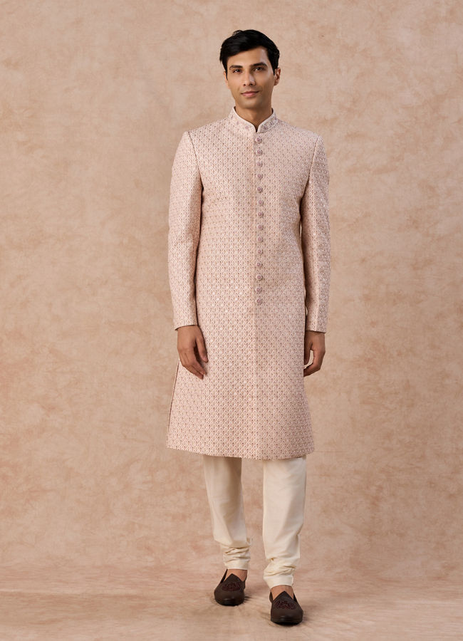 Manyavar Men Peachy Radiance Sherwani