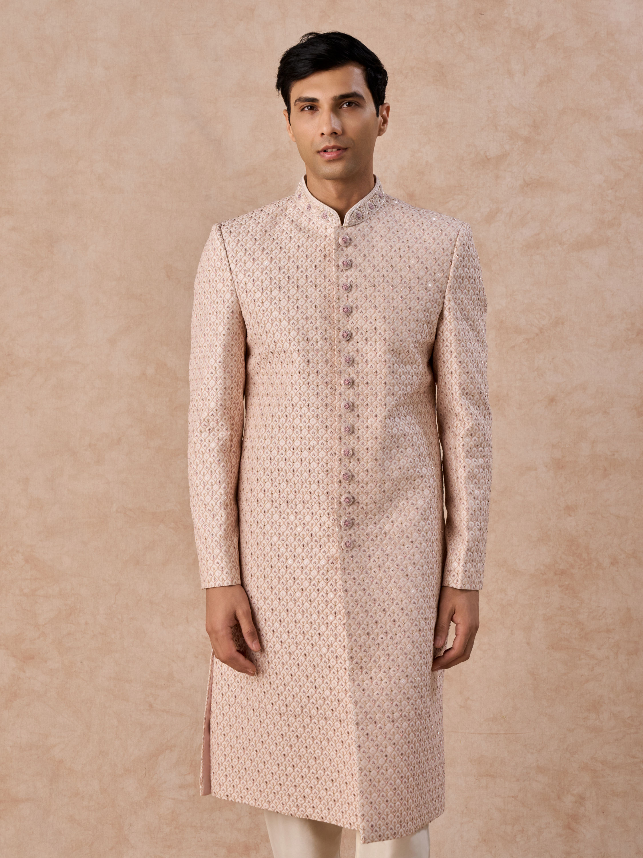 Manyavar Men Peachy Radiance Sherwani