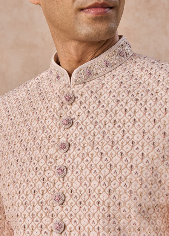 Manyavar Men Peachy Radiance Sherwani