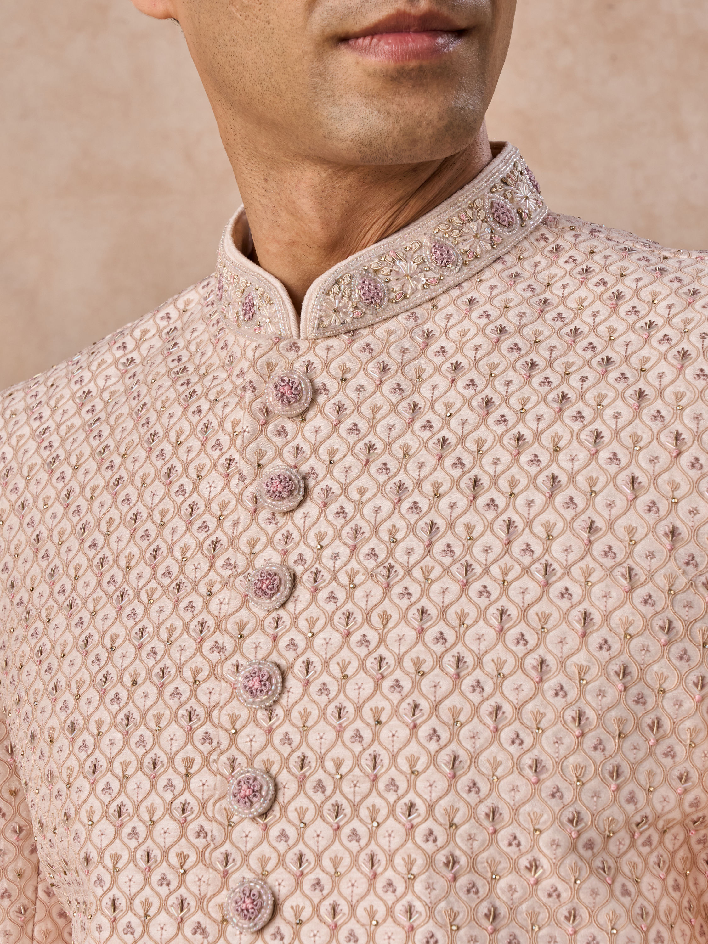 Manyavar Men Peachy Radiance Sherwani