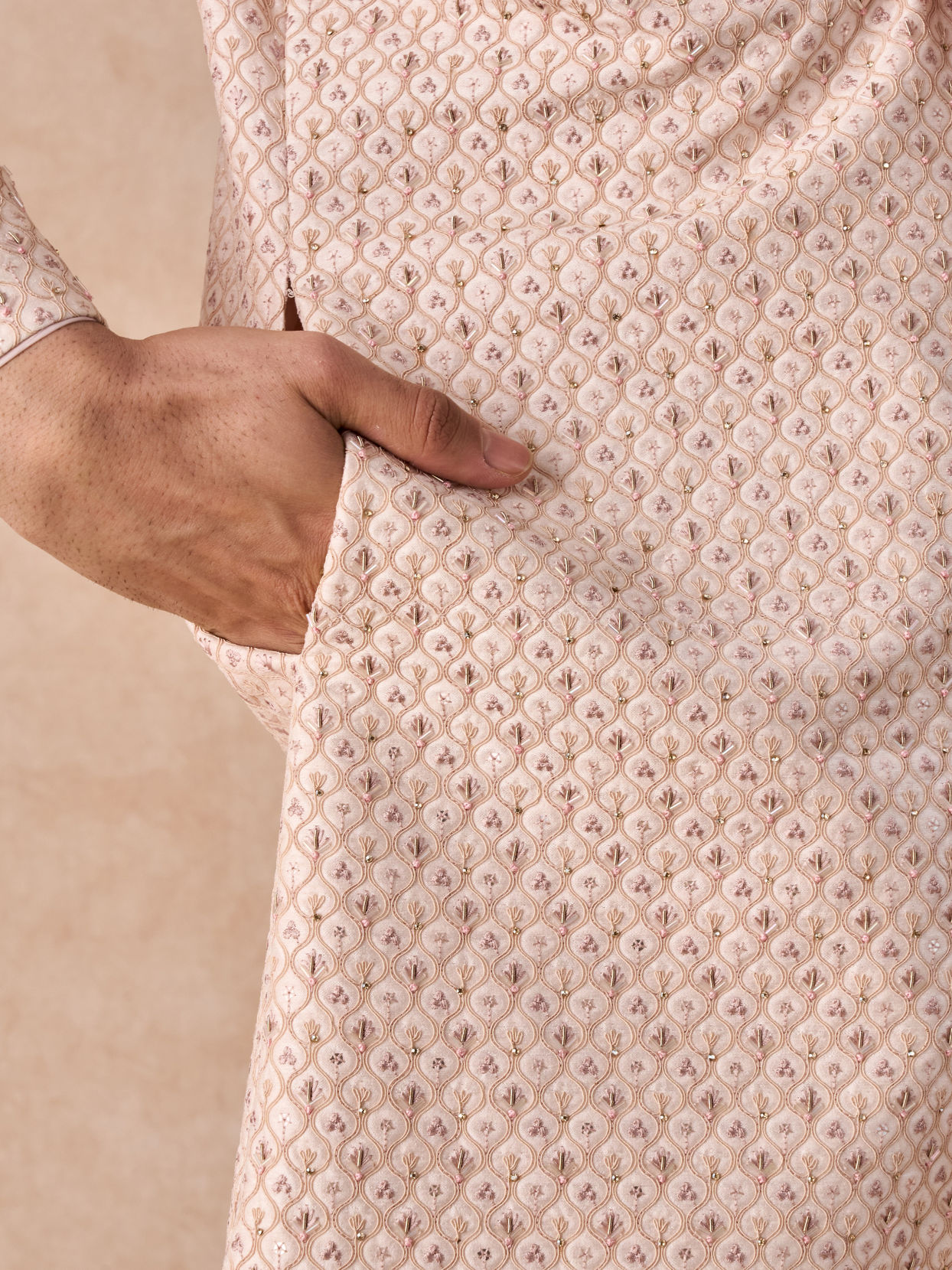 Manyavar Men Peachy Radiance Sherwani