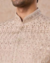 Manyavar Men Beige Natural Sherwani