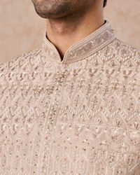 Manyavar Men Beige Natural Sherwani