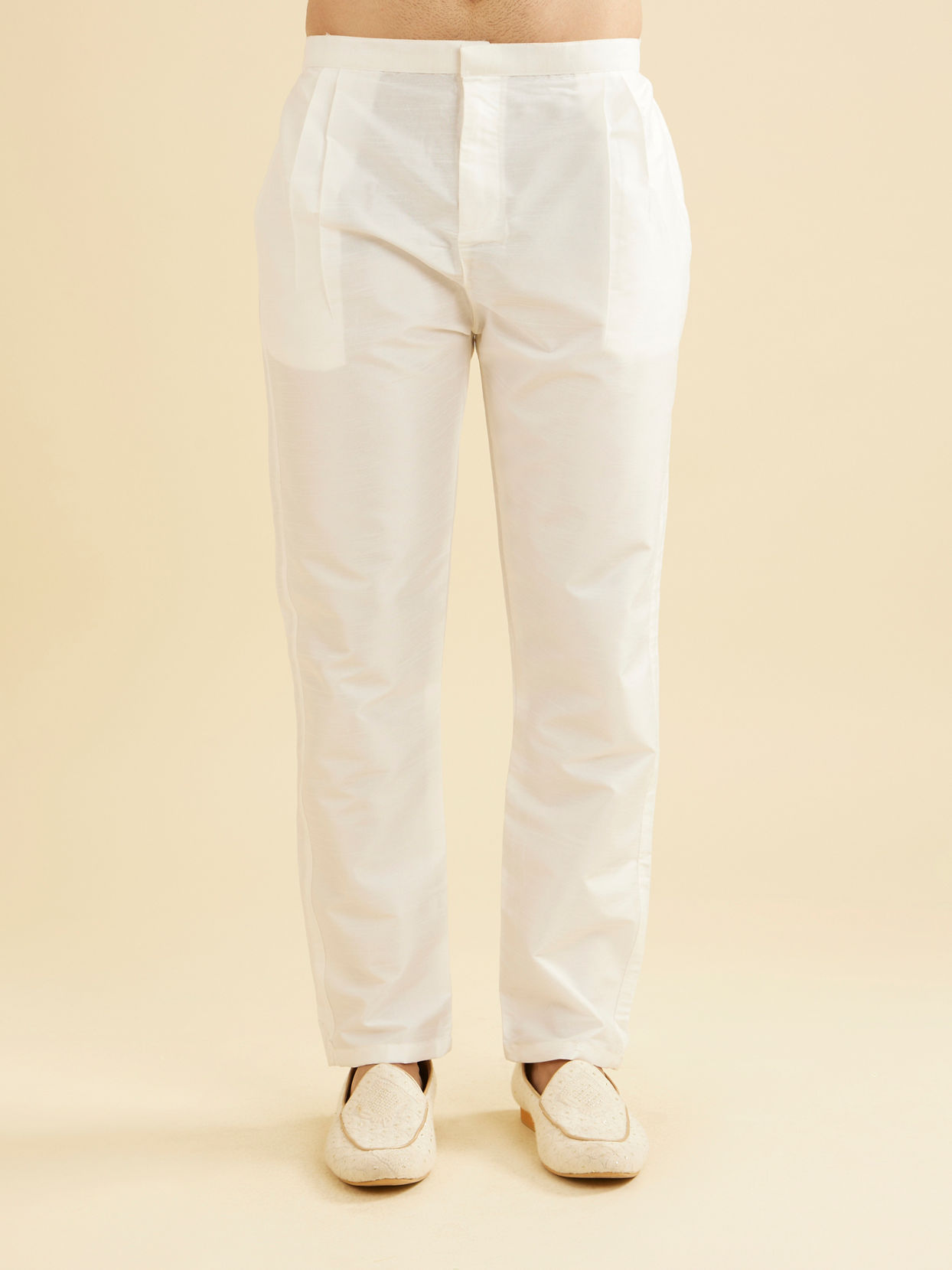 Manyavar Men Warm White Exquisiteness Sherwani