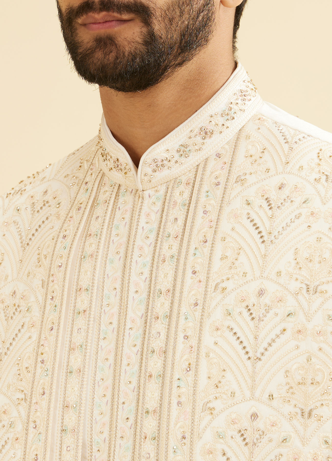 Manyavar Men Enchanting Cream Sherwani