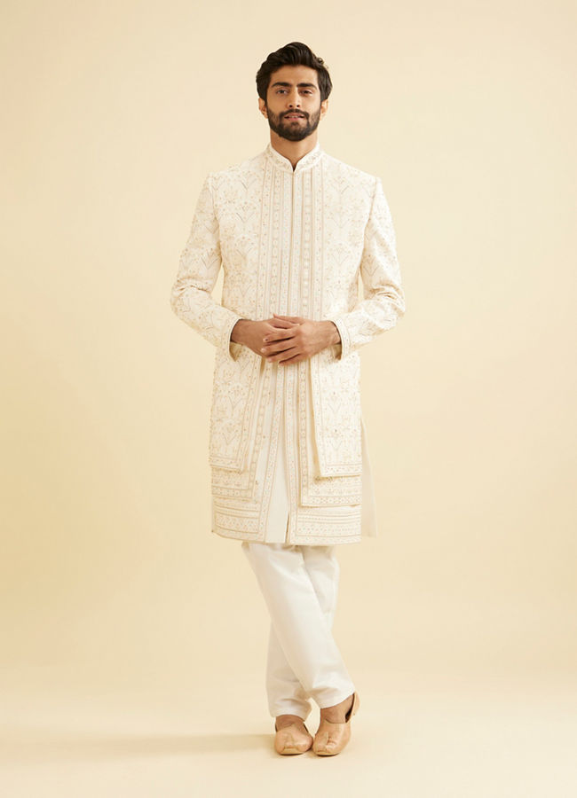 Manyavar Men Enchanting Cream Sherwani