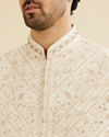 Manyavar Men Beige Grandeur Sherwani
