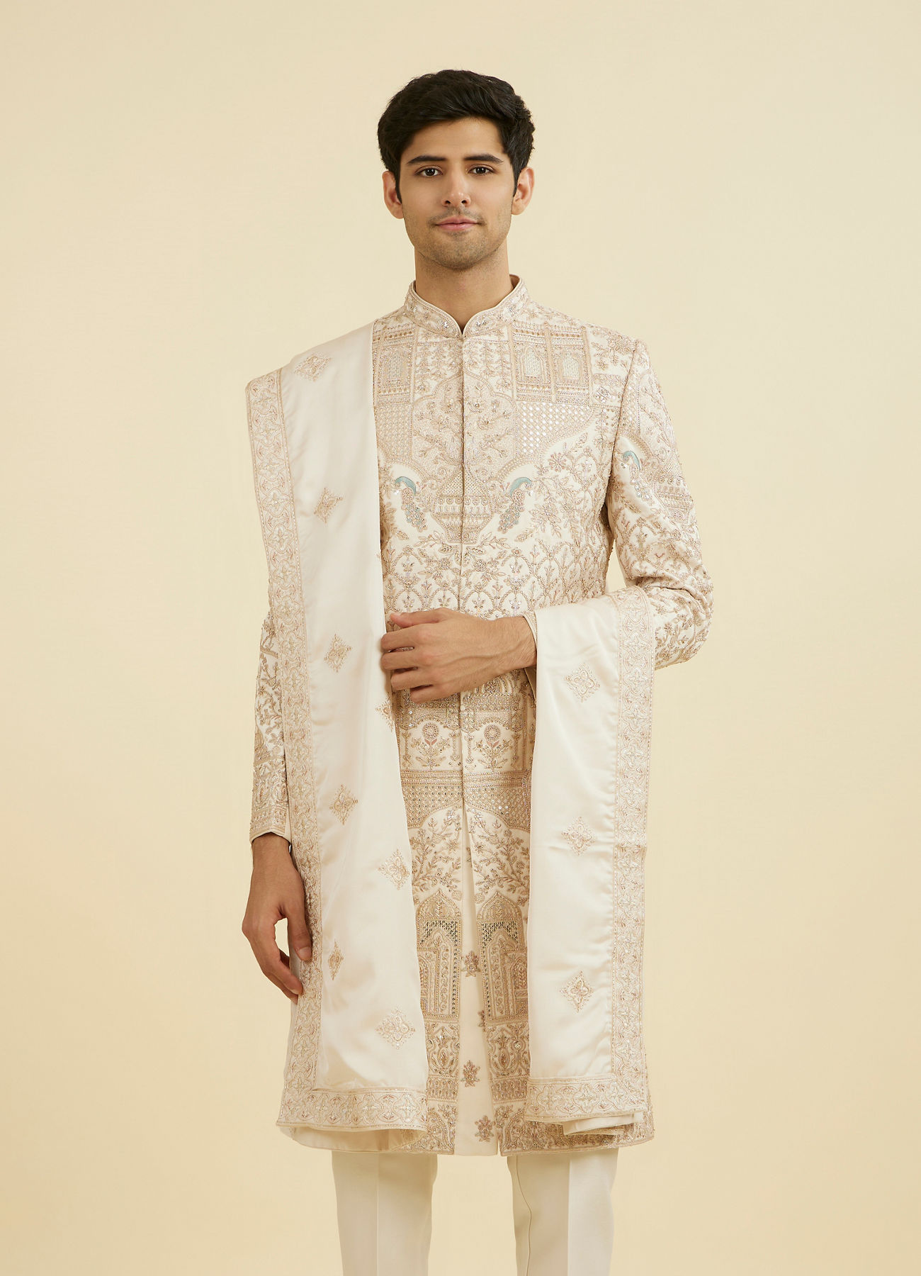Manyavar Men Champagne Opulence Sherwani