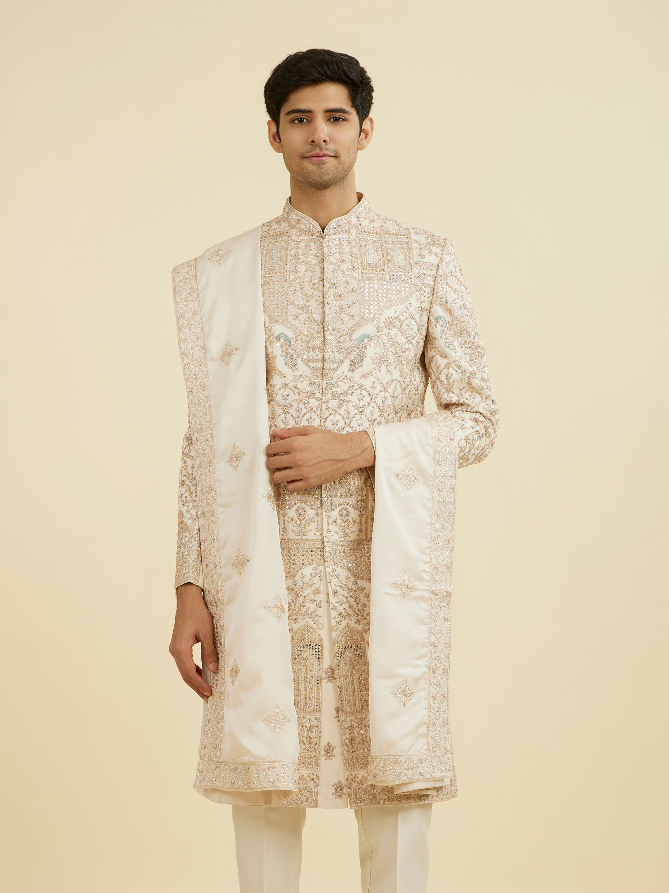 Manyavar Men Champagne Opulence Sherwani