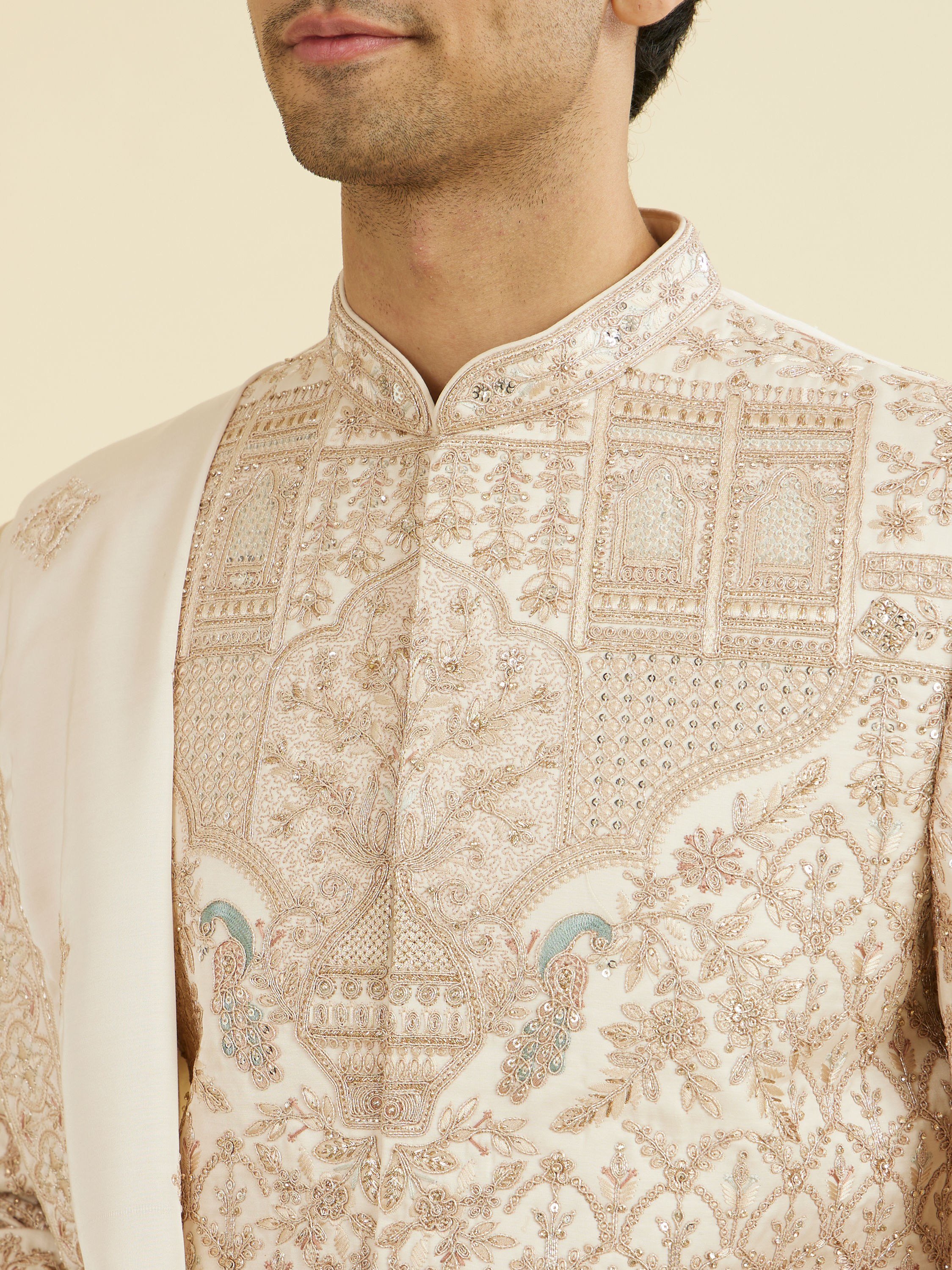 Manyavar Men Champagne Opulence Sherwani