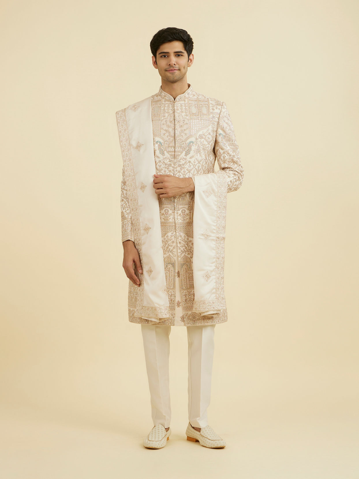 Manyavar Men Champagne Opulence Sherwani