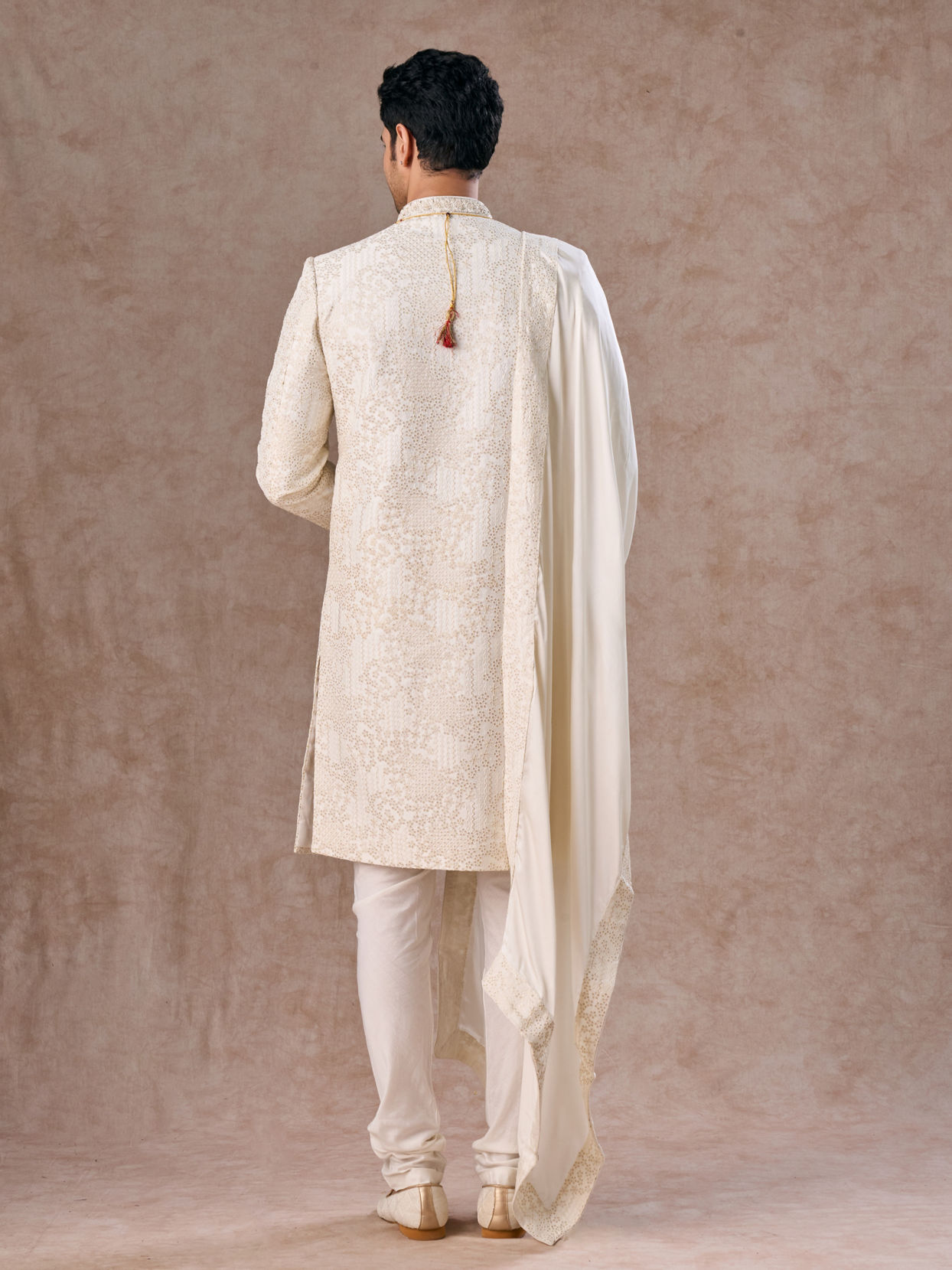 Manyavar Men Elite Warm White Sherwani