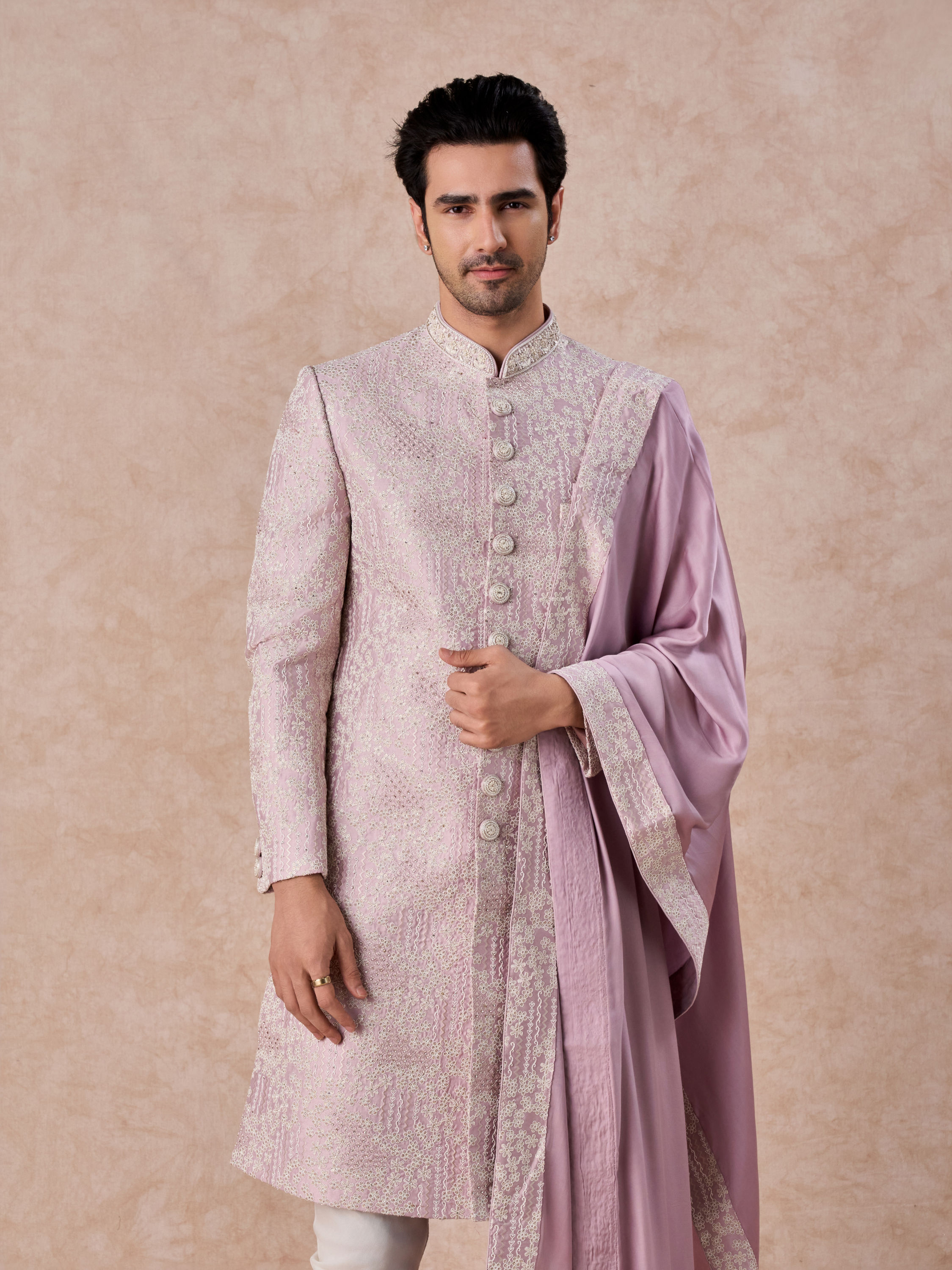 Manyavar Men Purple Majesty Sherwani