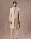 Manyavar Men Dazzling Beige Elegance Sherwani