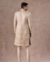 Manyavar Men Dazzling Beige Elegance Sherwani