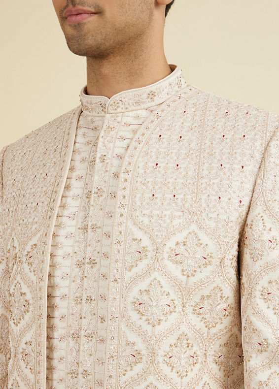 Manyavar Men Peachy Festive Sherwani