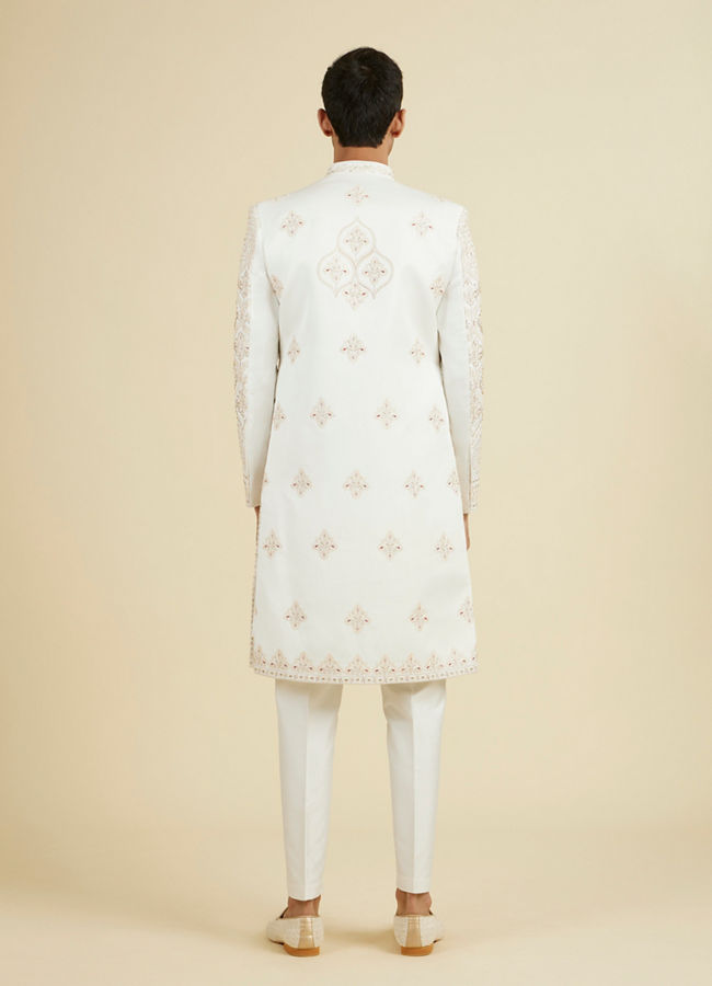 Manyavar Men Elegant Warm White Sherwani