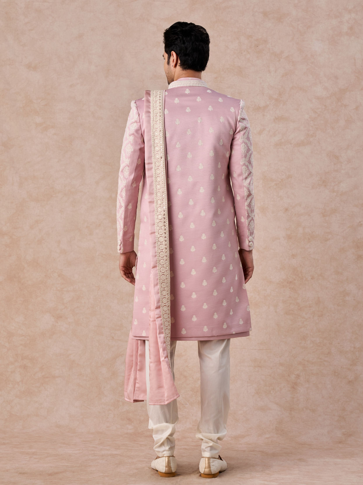 Manyavar Men Dusty Pink Elegance Sherwani