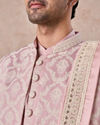 Manyavar Men Dusty Pink Elegance Open Sherwani
