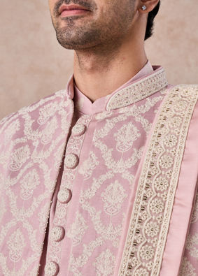 Manyavar Men Dusty Pink Elegance Sherwani