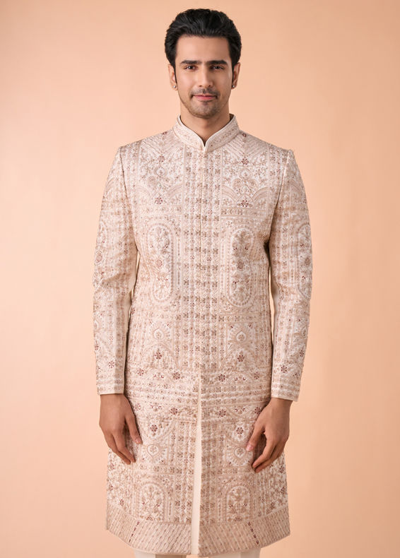 Manyavar Men Champagne Elegance Sherwani