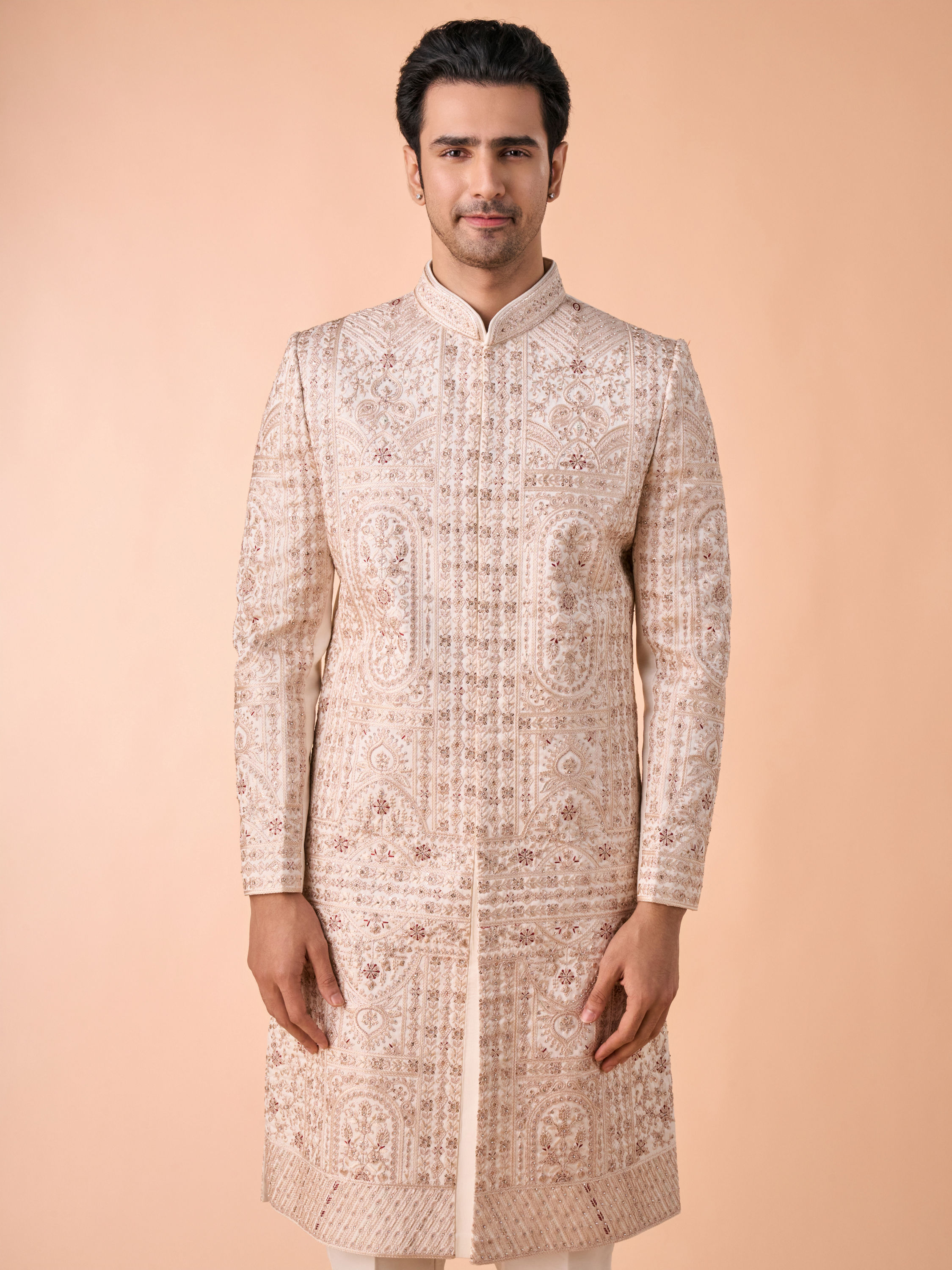 Manyavar Men Champagne Elegance Sherwani